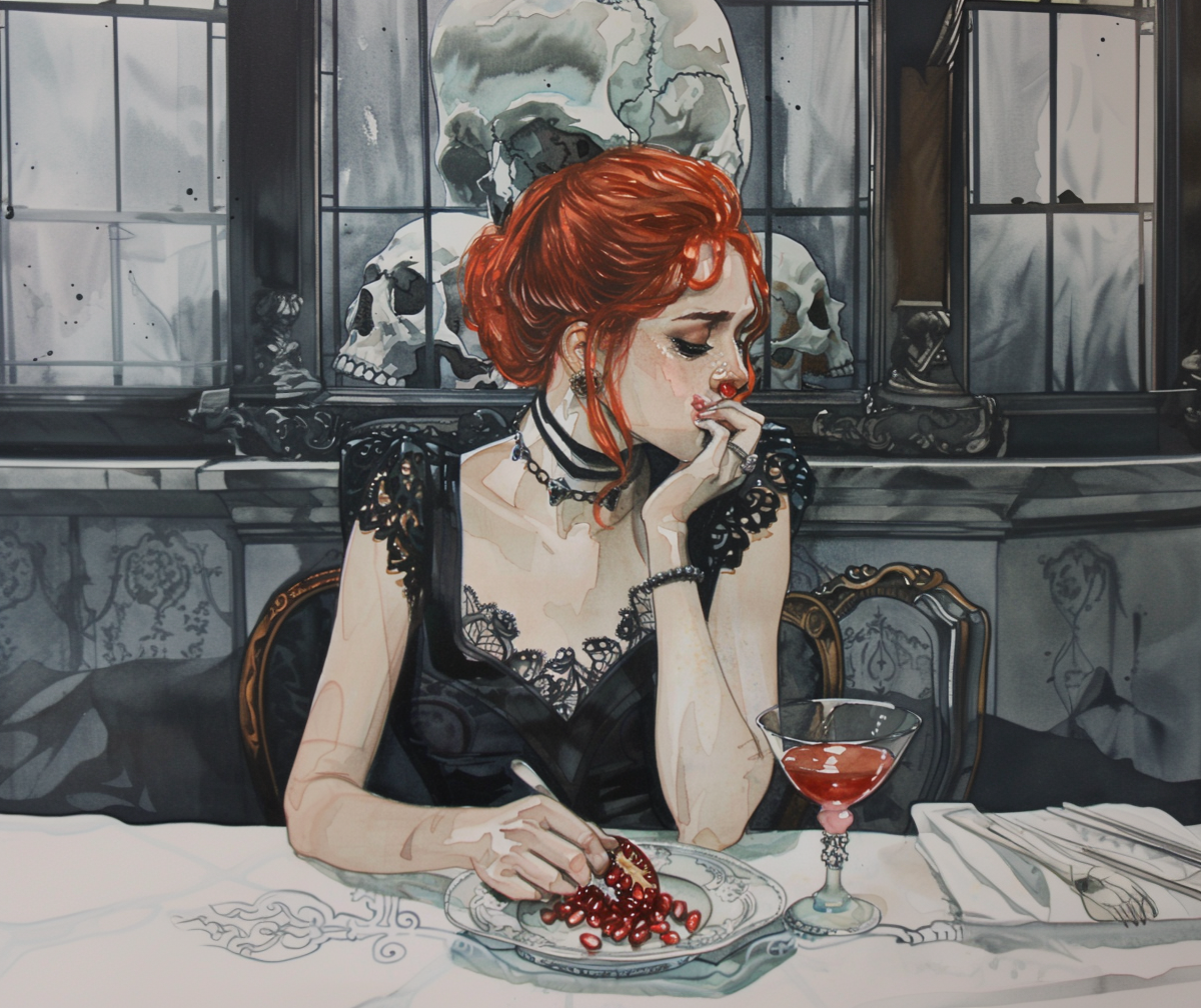 Design: Winter's Respite: Persephone in Reflection
