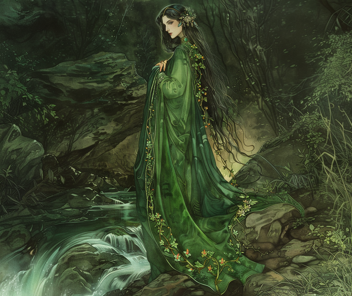 Design: Emerald Enchantment, Danu in the Sacred Grove