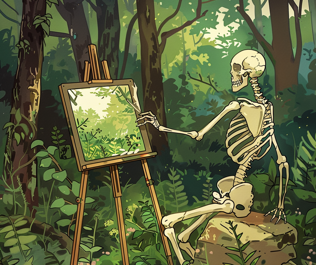 Design: Skeleton Painting Landscape