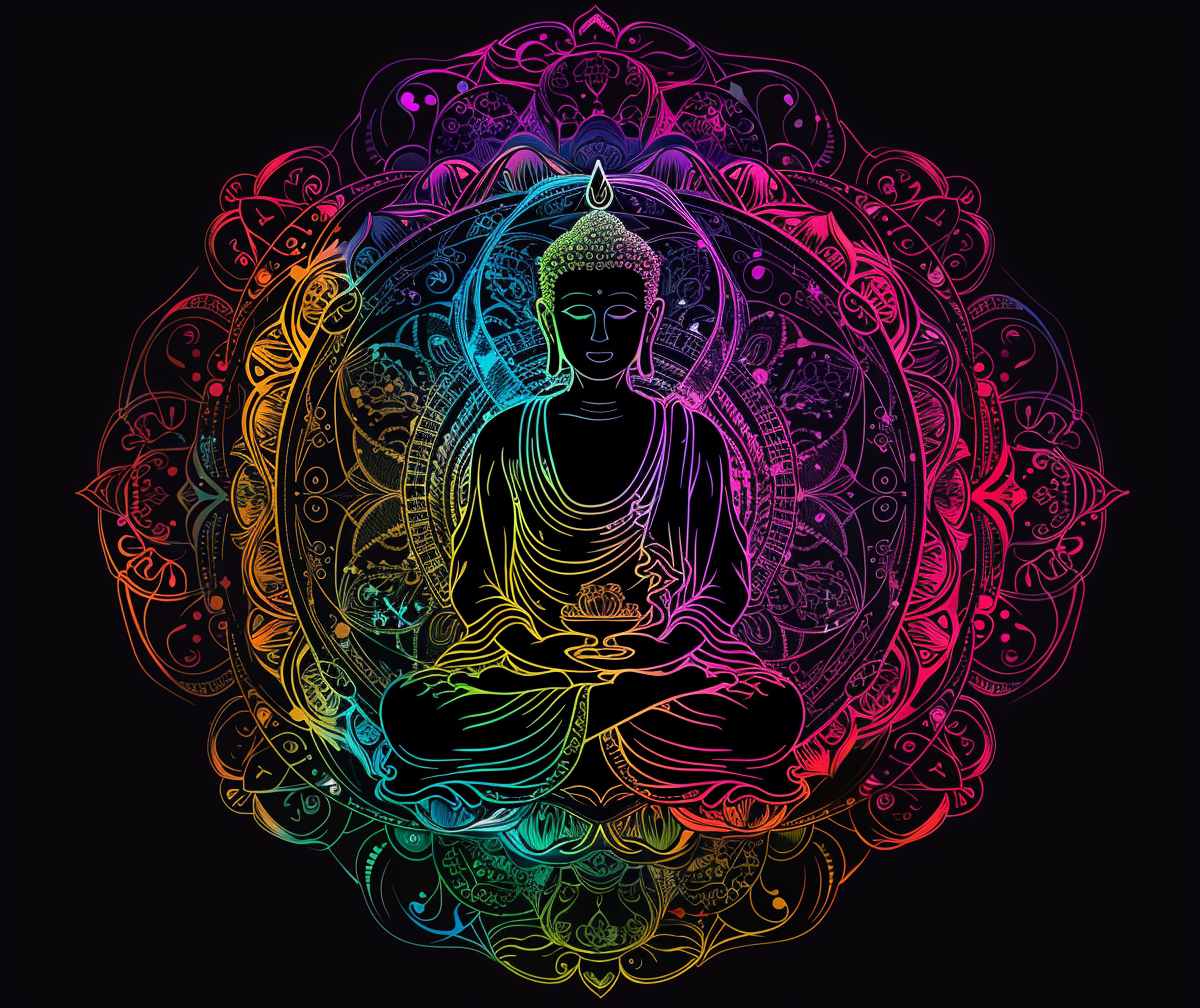 Design: Spectrum of Serenity: The Enlightened Buddha
