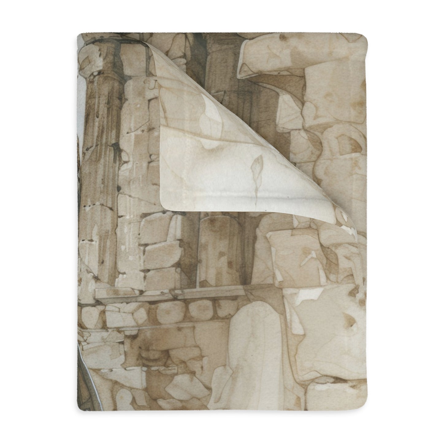 Athena's Wisdom Double-Sided Throw Blanket, Greek Warrior Goddess Emblem, Protective Owl, Heroic Home Comfort