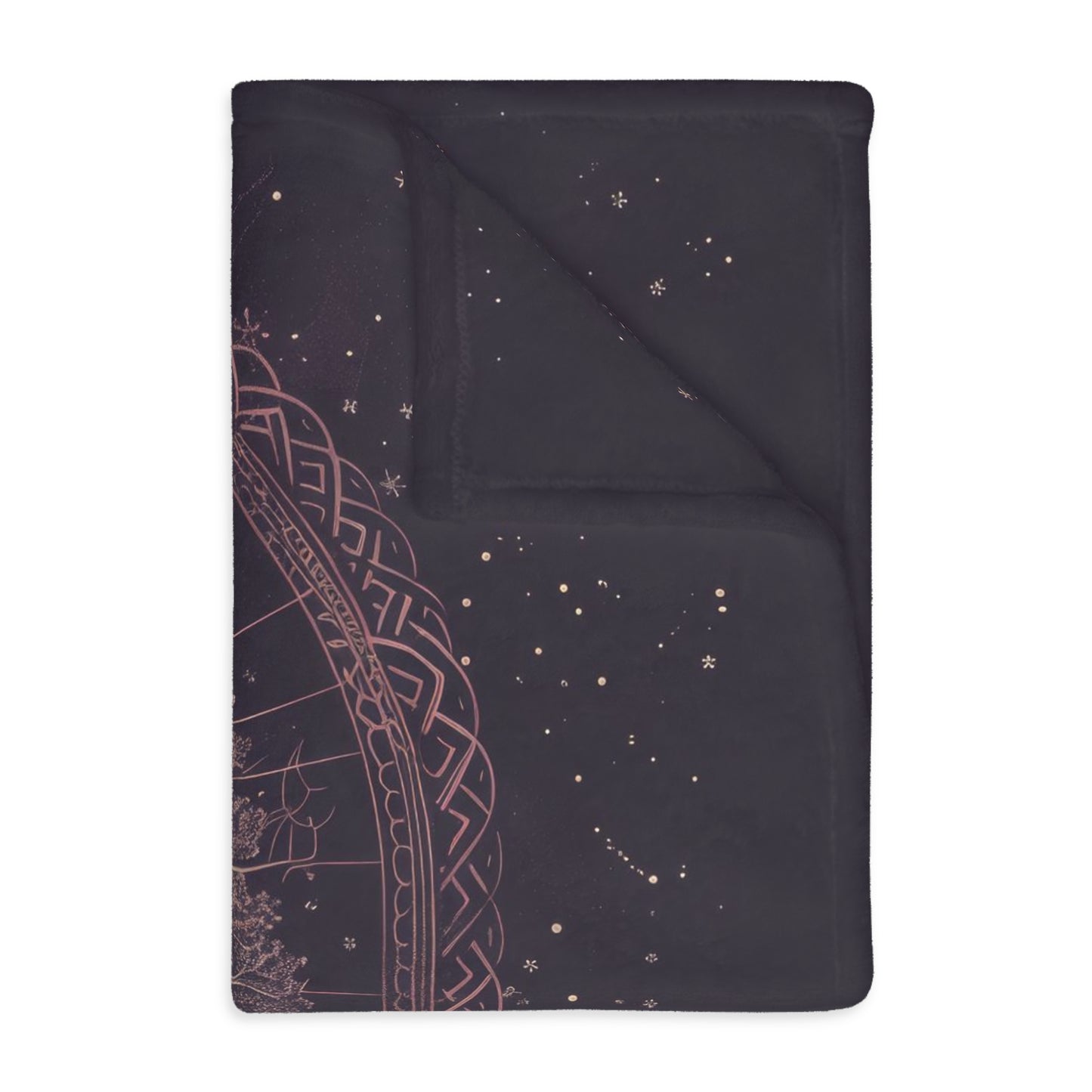 Mystical Purple Tree of Life Double-Sided Throw Blanket – Witchcraft & Nature-Inspired Home Decor