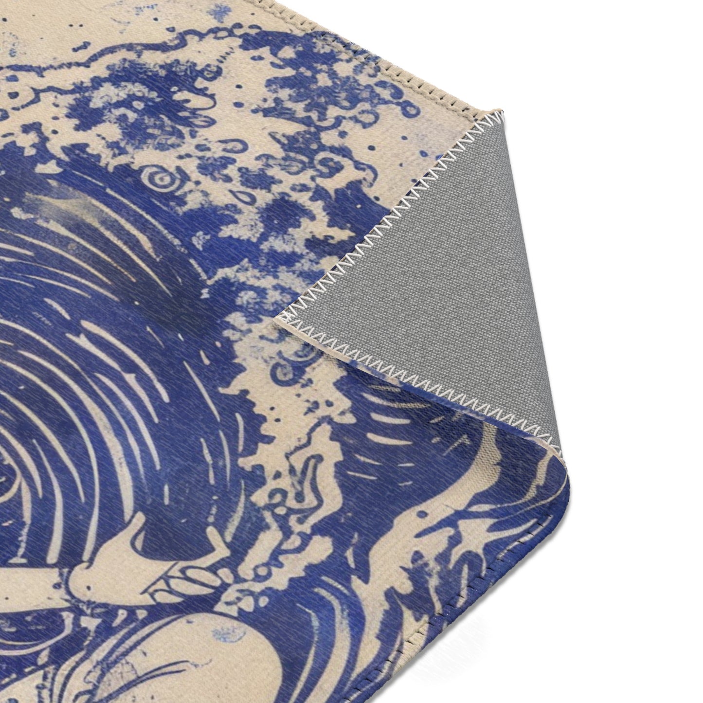 Water Goddess Polyester Chenille Area Rug (3 Sizes), Sacred Geometry Aesthetic, Zen Nature Bedroom, Living Room & Dorm Room Decor