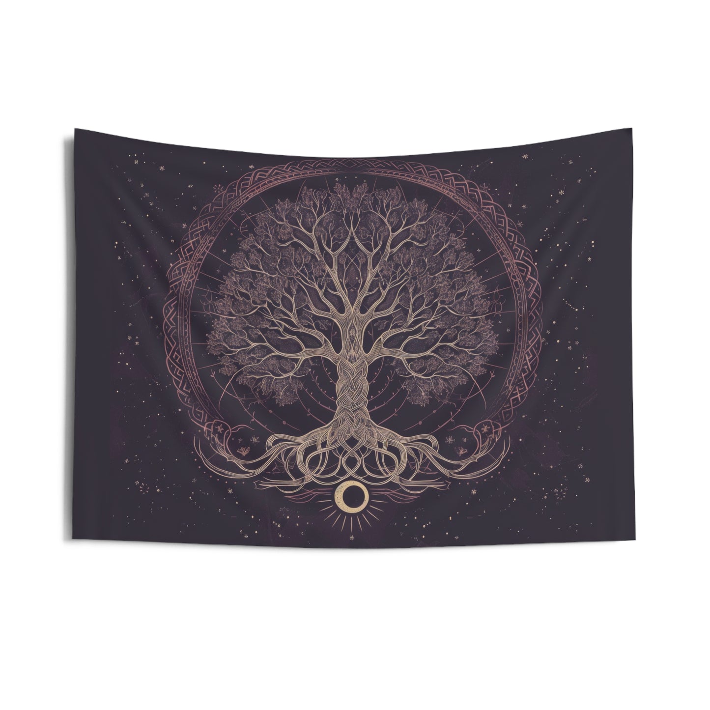 Mystical Celtic Tree of Life Mandala Tapestry in Enchanting Purple – Ideal for Nature Enthusiasts and Home Decor Aficionados