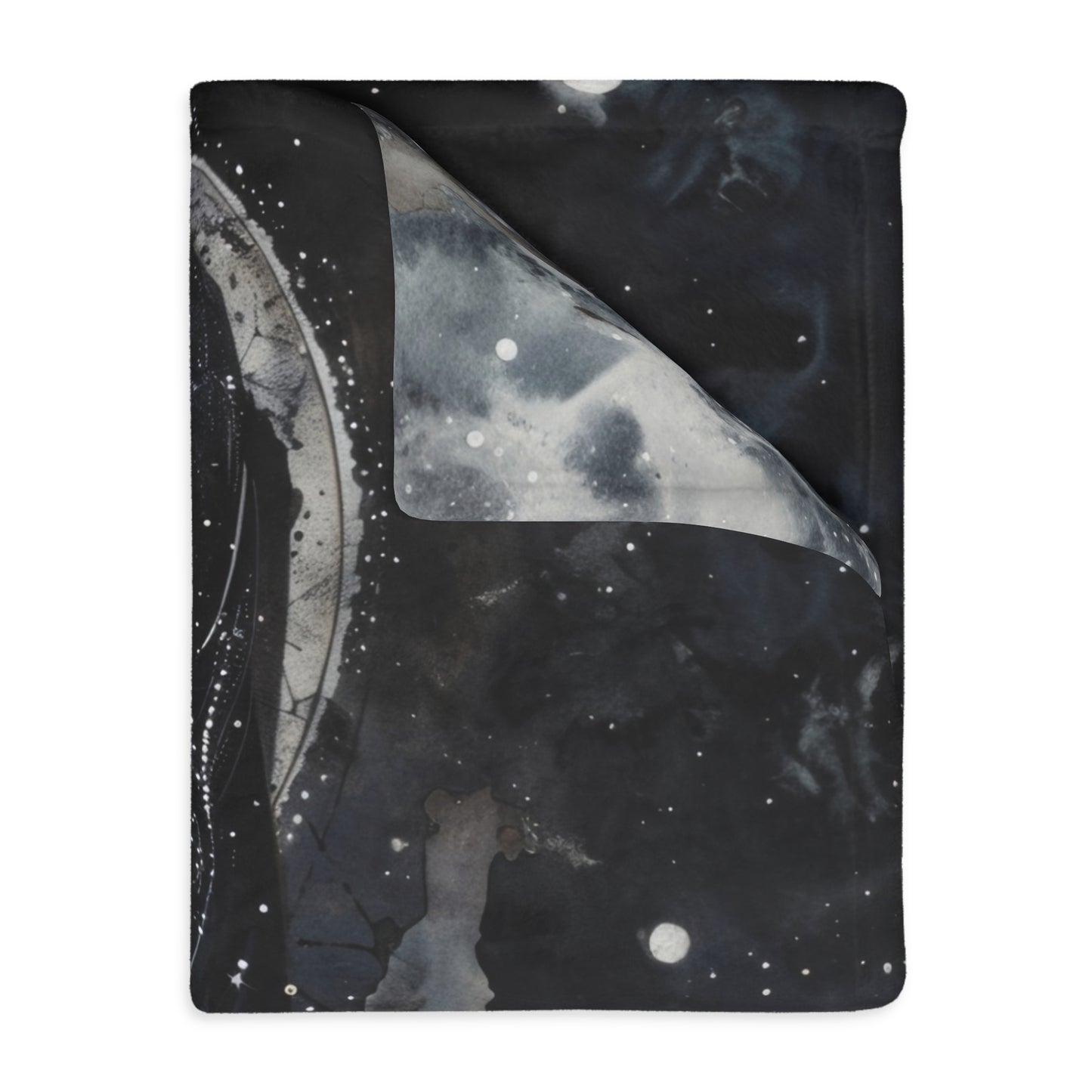 Nyx’s Nocturne Double-Sided Throw Blanket, Greek Goddess Night Ambiance, Starlit Comfort, Elegant Home Accent